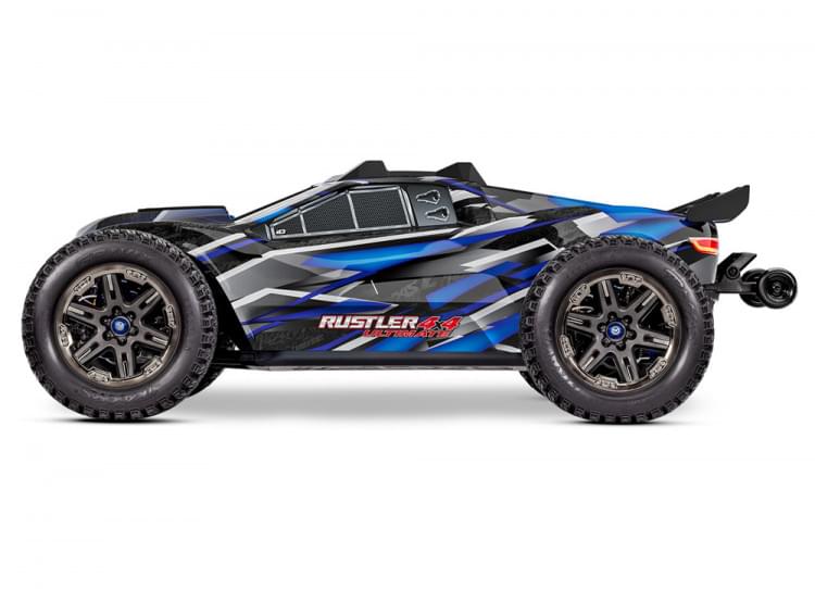 Traxxas Rustler 4x4 Ultimate VXL bleu 1/10 RTR - 67097-4 - Breizh Modélisme.