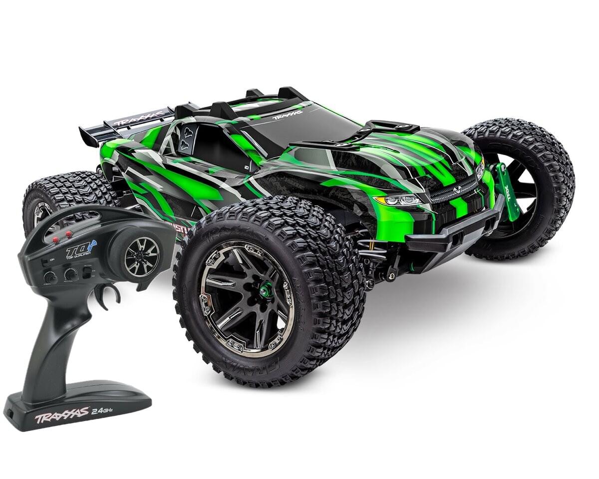 Traxxas Rustler 4x4 Ultimate VXL vert 1/10 RTR - 67097-4 - Breizh Modélisme.
