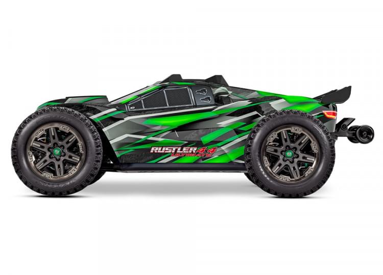 Traxxas Rustler 4x4 Ultimate VXL vert 1/10 RTR - 67097-4 - Breizh Modélisme.