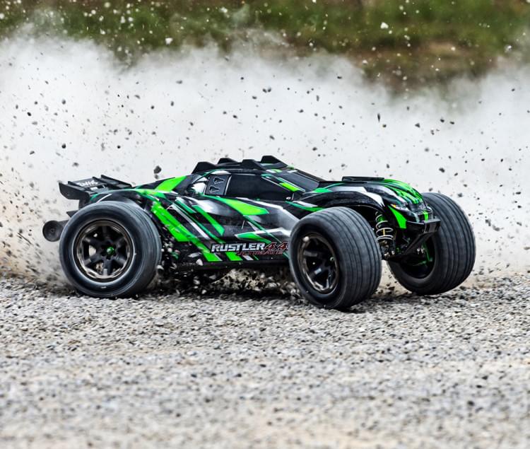 Traxxas Rustler 4x4 Ultimate VXL vert 1/10 RTR - 67097-4 - Breizh Modélisme.