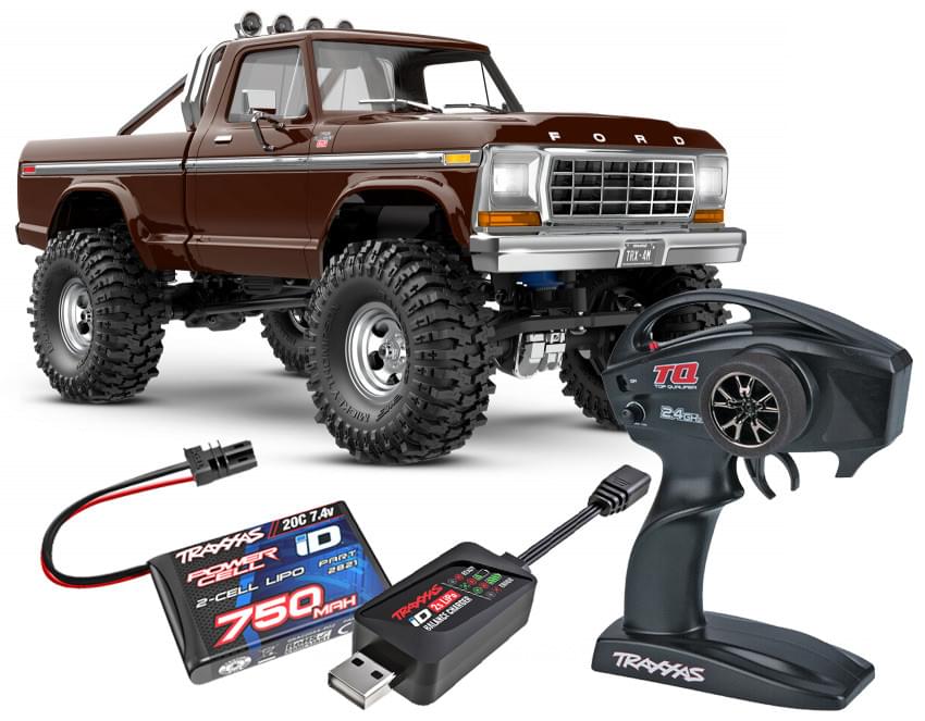 Traxxas TRX-4M F150 High Trail mini crawler 1/18 RTR - 97044-1 marron - Breizh Modélisme.