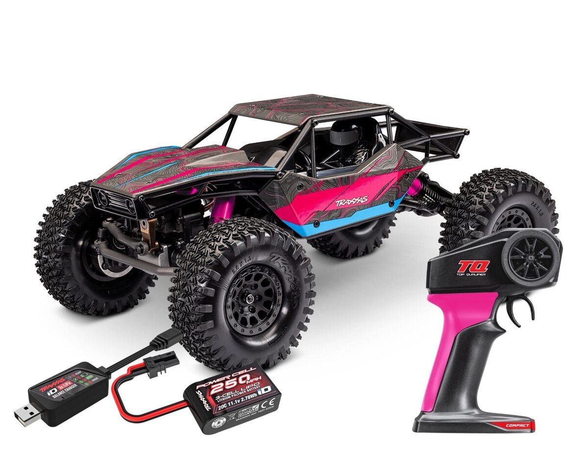 Traxxas TXC-4M Extreme Crawler 1/18 Brushless 3S RTR rose - Breizh Modélisme.