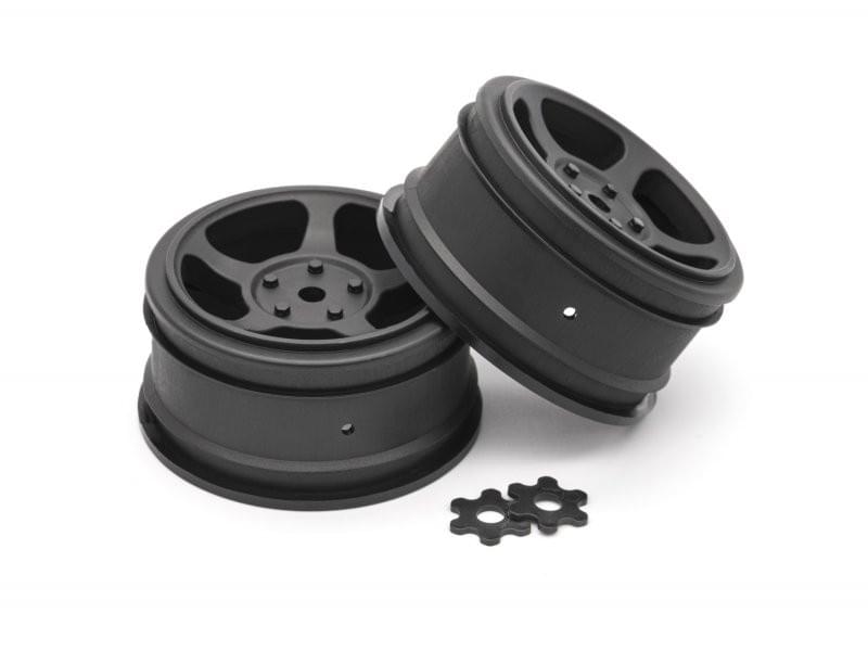 2 jantes TA2 Vintage 26mm noire (0mm OFFSET) HPI 160336 - Breizh Modélisme.