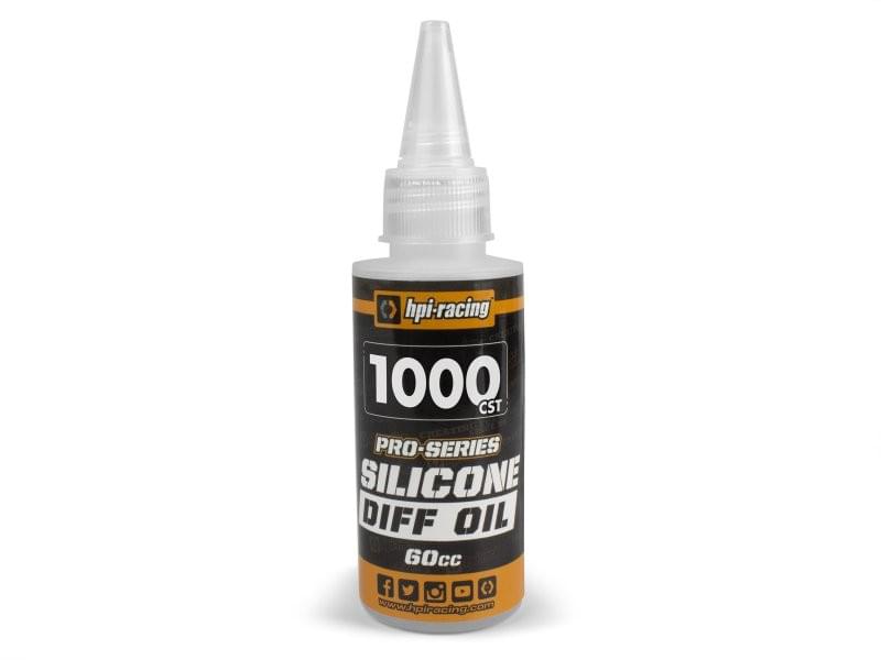 Huile de différentiel silicone HPI 1000 Cst (60 cc) - HP160388 - Breizh Modélisme.