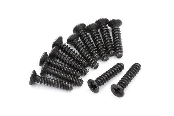 Lot de vis 2,6 x 12mm Blackzon Slayer 1/16 - 540050 - Breizh Modélisme.
