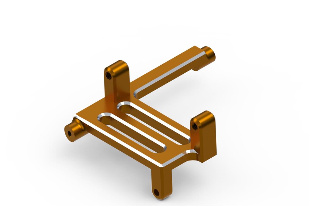 Support de servo de changement de vitesse en aluminium (orange) HP161148 - Breizh Modélisme.