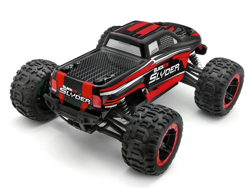 Monster Truck télécommandé 4WD Blackzon Slyder rouge 1/16 RTR - 540098 - Breizh Modélisme.