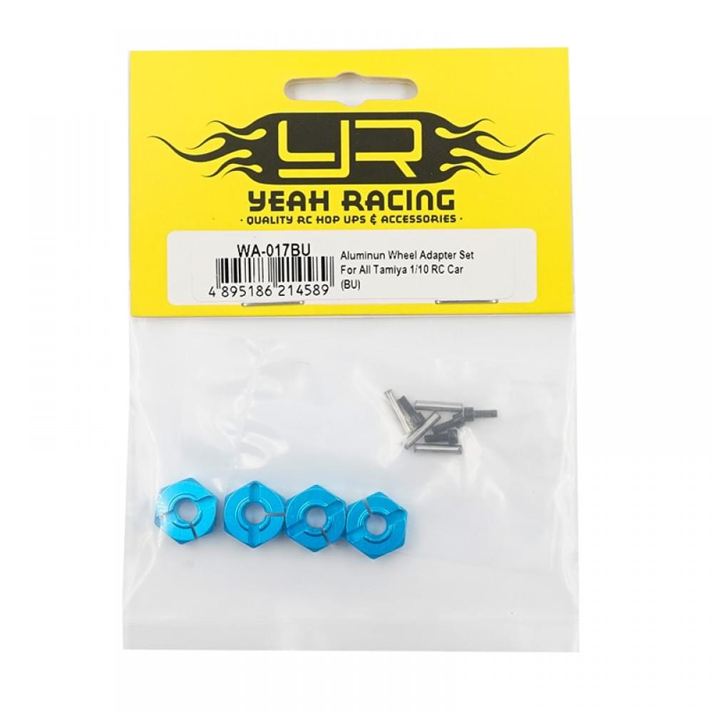 4 Hexagones de roue 5,5mm alu Bleu pour voitures RC 1/10 - Breizh Modélisme.