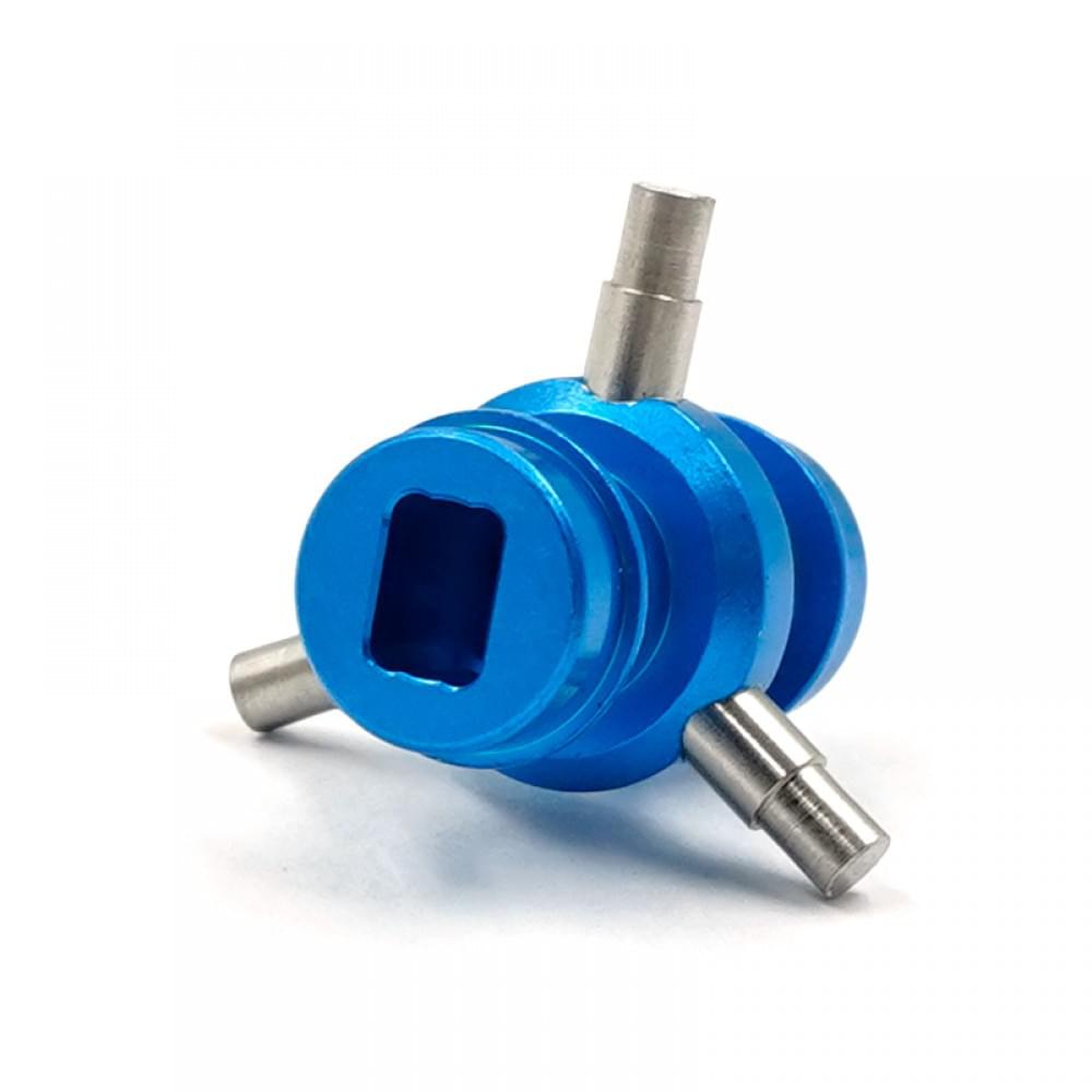 Axe solide en aluminium bleu pour Tamiya M05 M06 Yeah Racing - Breizh Modélisme.