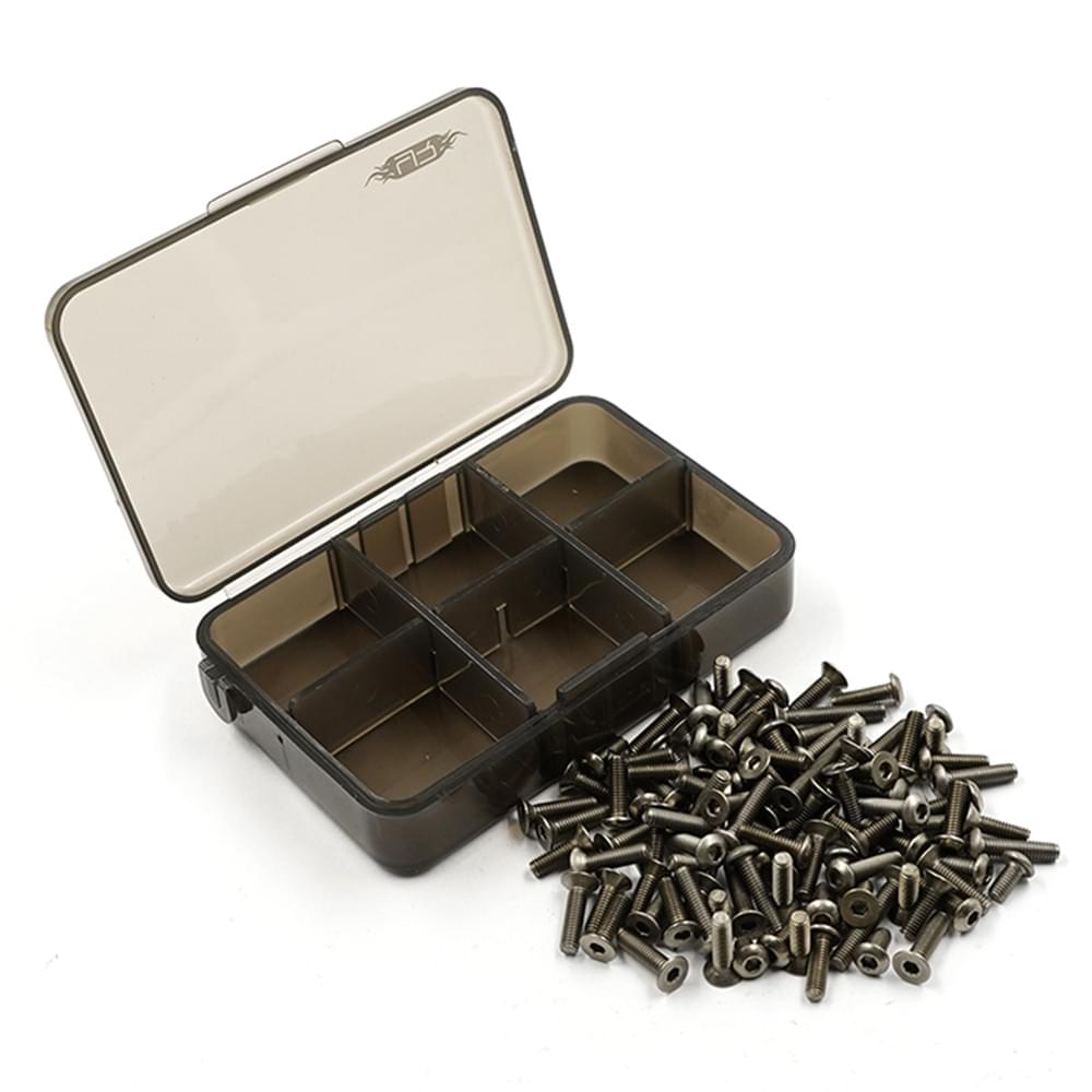 Ensemble de vis en titane assorties avec boîte pour Kyosho Optima MID - Breizh Modélisme.