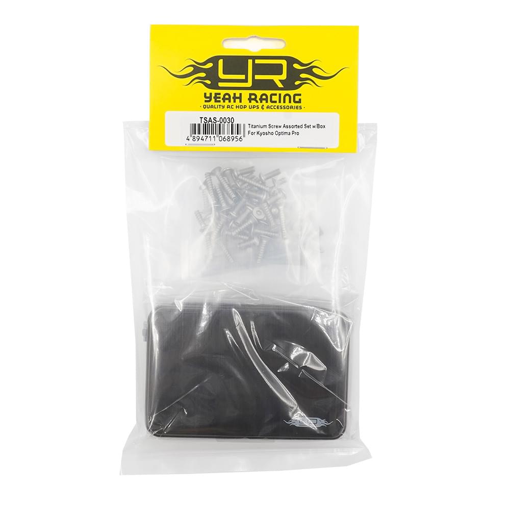 Ensemble de vis en titane assorties avec boîte pour Kyosho Optima Pro - Breizh Modélisme.