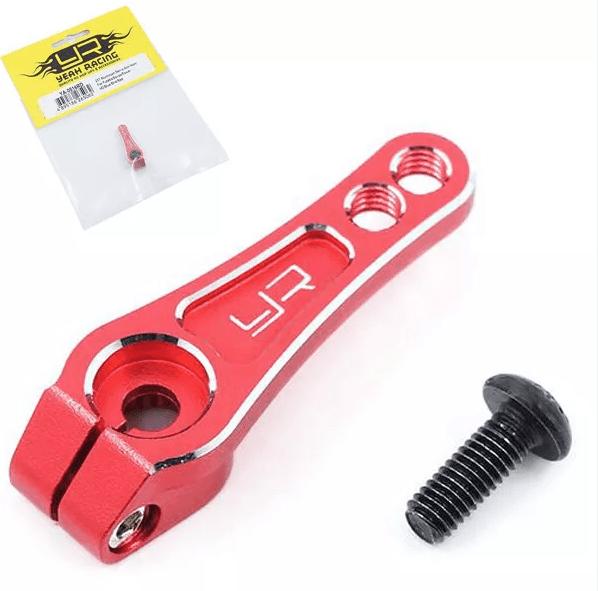 Palonnier servo 25T alu rouge pour Futaba / Savox / Power HD - Breizh Modélisme.