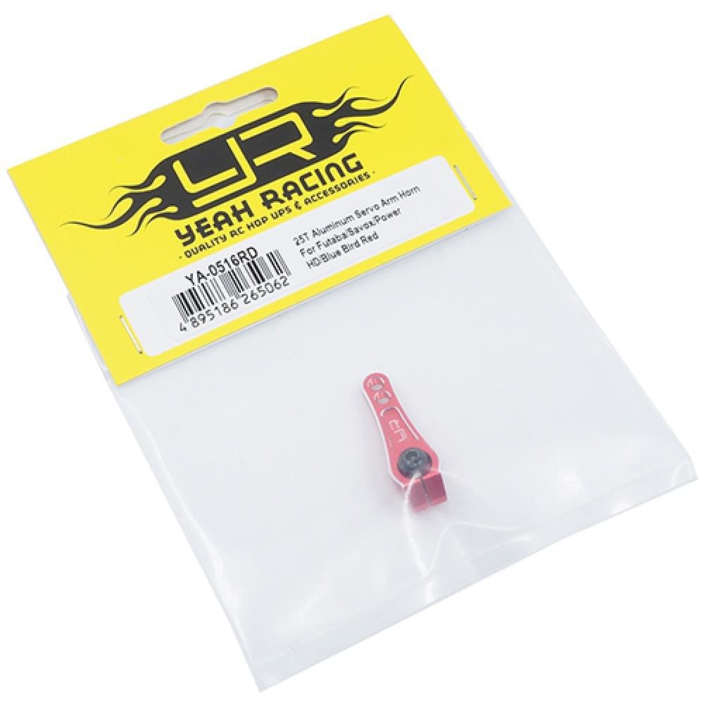 Palonnier servo 25T alu rouge pour Futaba / Savox / Power HD - Breizh Modélisme.