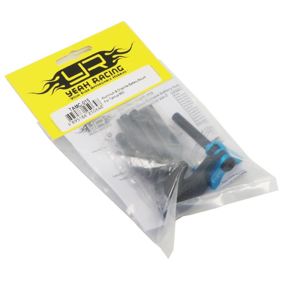 Support de batterie en aluminium et graphite pour Tamiya M05 Yeah Racing - Breizh Modélisme.