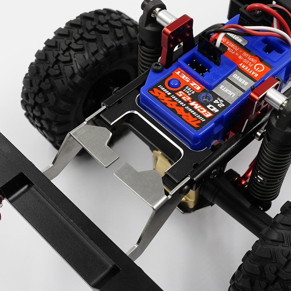 Support de pare-chocs en aluminium 2 pièces (F & R) pour TRX-4M Yeah Racing - Breizh Modélisme.
