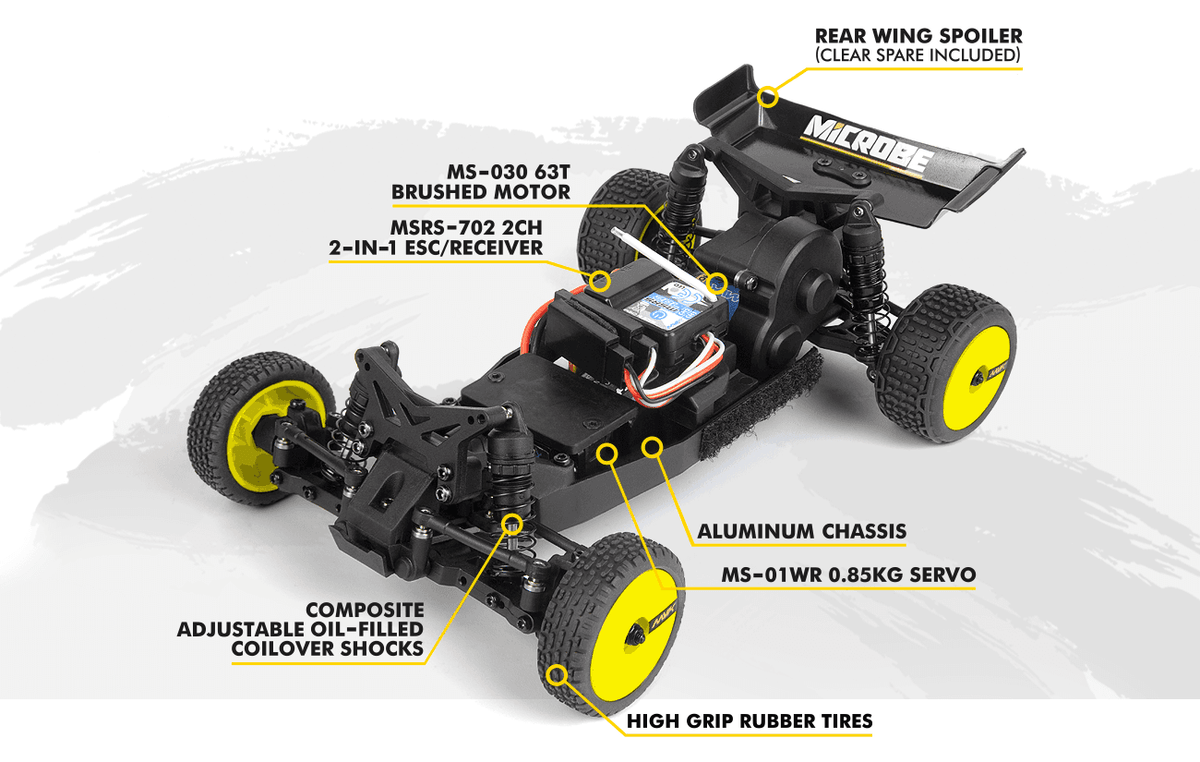 Buggy 1/24 Maverick Microbe – Voiture RC Tout-Terrain MV150850