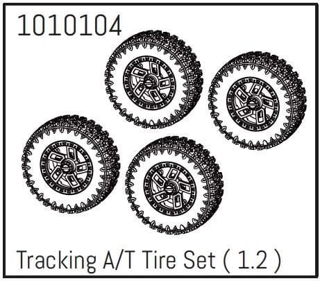 1.2 Tracking A/T Wheel Set - PRO Crawler 1:18 (4)" - Breizh Modélisme.
