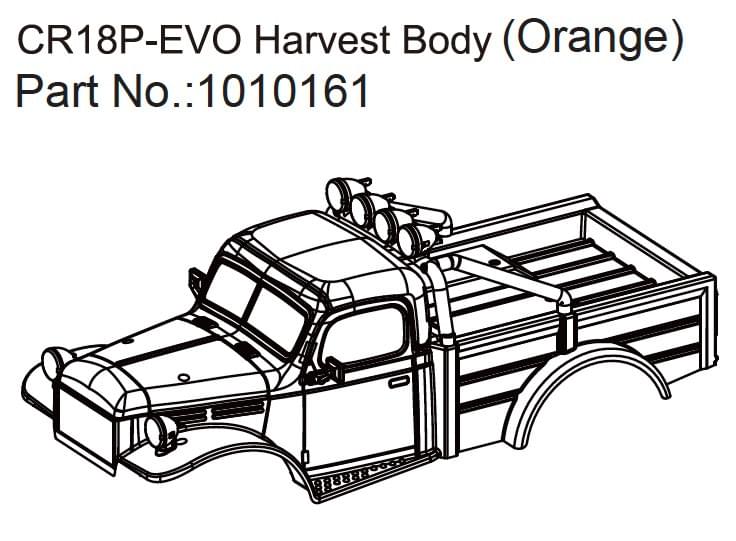 Harvest Body (orange) - EVO 1:18 - Breizh Modélisme.