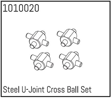 Steel U-Joint Cross Ball Set - Breizh Modélisme.